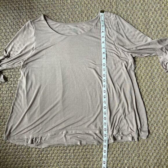 J JIll Pure Jill Supersoft 3/4 Sleeve Elliptical Tee Fawn Pink Size Large - Picture 6 of 6